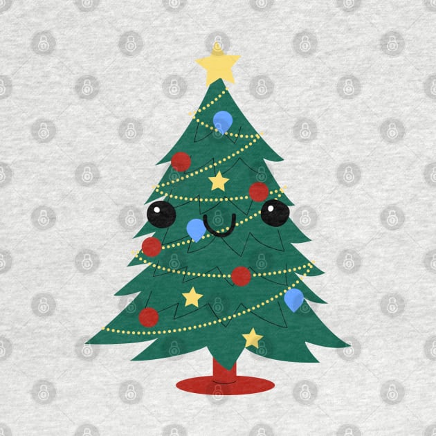 Cutey Face Decorated Christmas Tree by Bearious